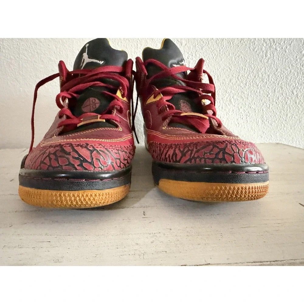 Michael Jordan Men's Son of Mars Sneaker Shoes Red Black Leather Lace Up 12 Nike